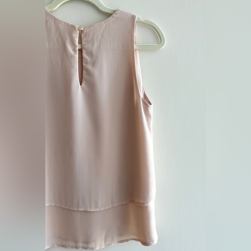 Monteau Women’s Blush Pink Layered Basic Tank Top, Size Small - Picture 14 of 15